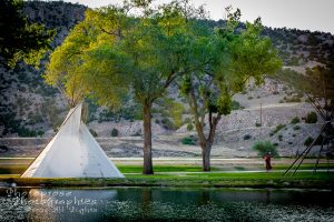 Ancestral Lands of Shoshone and Arapaho people in Hot Springs State Park, Thermopolis, Wyoming